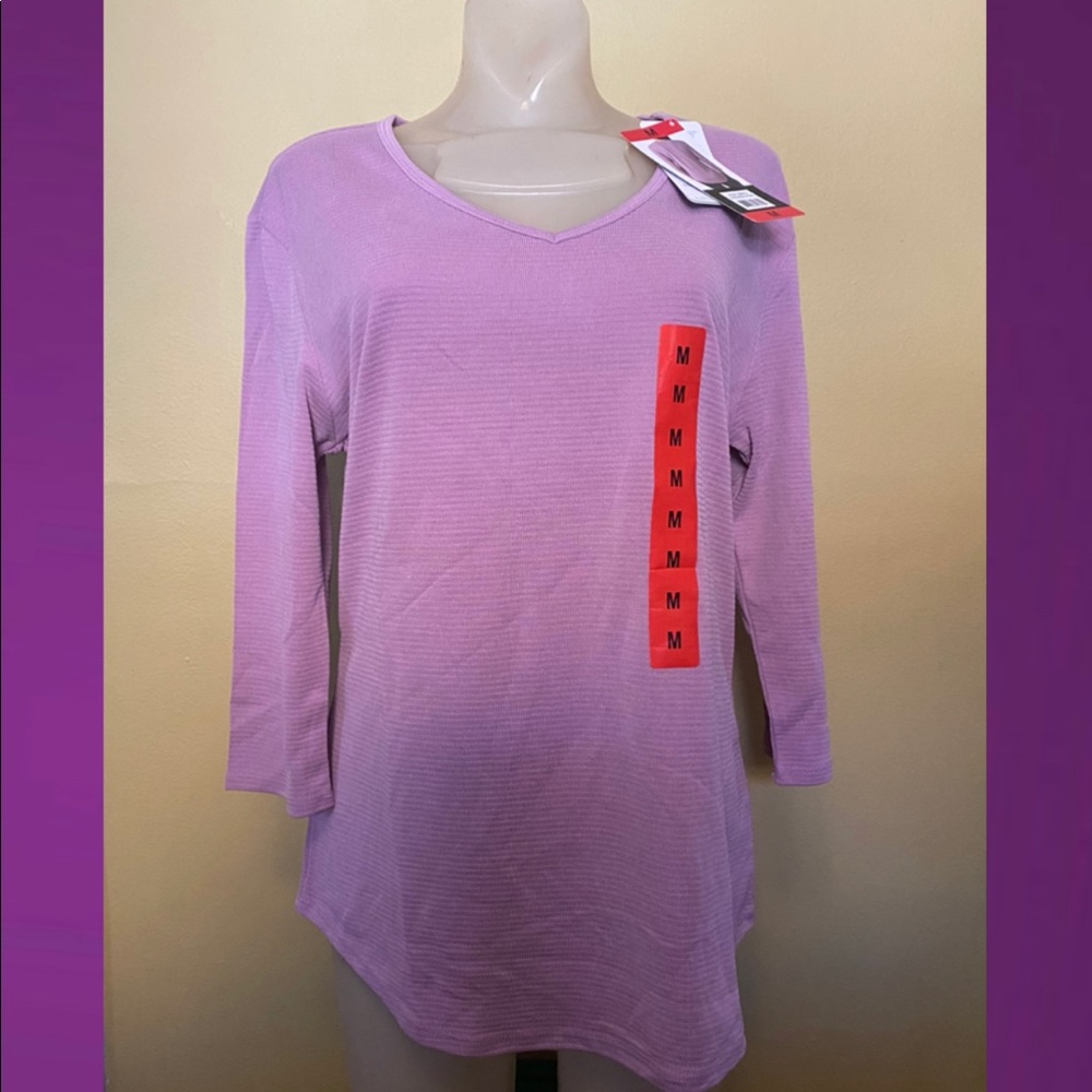 NWT Seg’Ments Women’s 3/4 Sleeve V-Neck Rose M